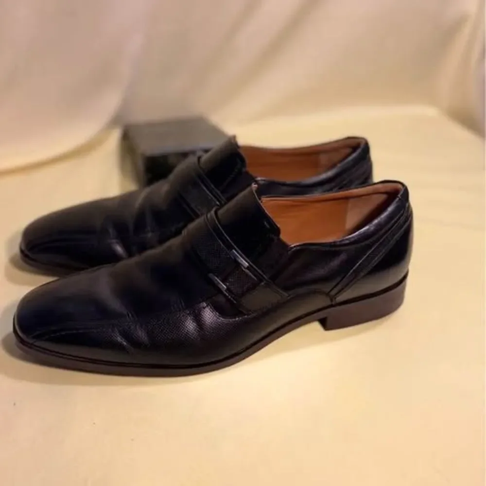 Domani by Johnston & Murphy Men's Black Leather Loafers - Size 10.5 - $30